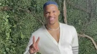 Russell Westbrook Wears Skirt Blue Hair Fashion Week GQ Lakers NBA Los Angeles Lakers LeBron #Shorts