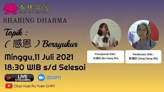 Sharing Dhamma Online Media Komunikasi Chun Huei Ru Yuan Live Streaming Via Zoom Meeting