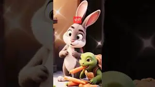 खरगोश और कछुए की कहानी | kidlogics hindi stories #kidsstories #ytshorts