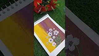 Easy flowers painting unic artwork #shorts #shortvideo #youtubeshorts #trending #art #viral