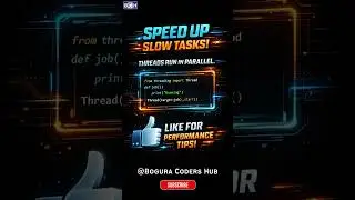 Python Threading in 8 Seconds ⚡ Speed Up Slow Tasks! |Slow Python code? 🐢 |Beginners Python Learning