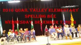 QVE's Spelling Bee 2016-2017