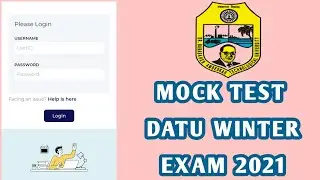 Mock Test before DBATU main online start । mock ka link kaha hai