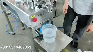 Semi automatic filling machine with mixing function for liquid, sauce, cream