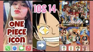 IOS 14 + ONE PIECE iphone customization + icon + organization tips / tricks | EASY TUTORIAL
