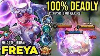8,632+ MATCHES | FREYA BEST BUILD 2025 | BUILD TOP 1 GLOBAL FREYA GAMEPLAY | MOBILE LEGENDS✓
