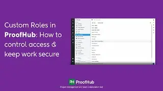 Custom Roles in ProofHub: How to control access & keep work secure