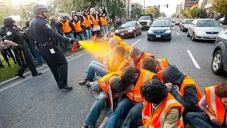 When Crazy Get Owned With Pepper Spray!