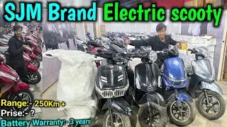 SJM Brand Electric Scooty 🚲 | 250KM+ Range 😱 | Battery Warranty 3 Years | Lucknow Factory