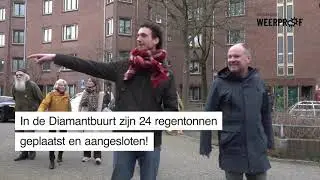 Regentonnenactie in de Diamantbuurt Amsterdam Weerproof