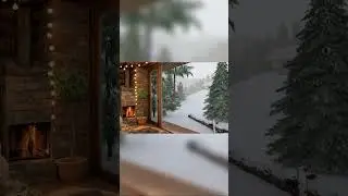 Fireplace & Snowstorm Sounds | Cozy Winter Ambience 🔥❄️