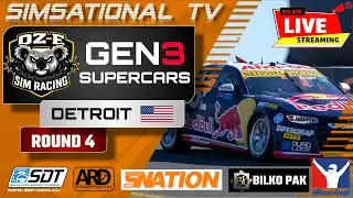 OZ-E SIM RACING - GEN3 SUPERCARS - R4 - DETROIT BELLE ISLE