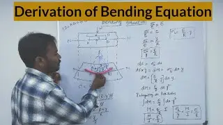 Bending Equation of Beam | Derivation | Theory of Simple Bending | Strength of Materials | Telugu
