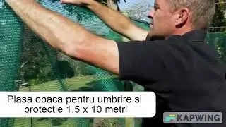 Plasa opaca pentru umbrire si protectie 1 5 x 10 metri