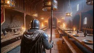 Medieval Knight Walks Through the Great Hall | AI Fantasy Short
