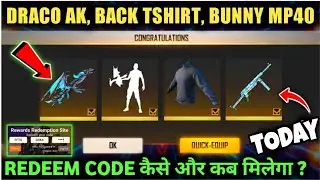DRACO AK REDEEM CODE FREE FIRE || REDEEM CODE FREE FIRE TODAY || FREE FIRE REDEEM CODE TODAY