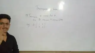 transpose of matrix by Ravi classes Paliganj ncert solution chapter 3.3 Hindi medium English medium