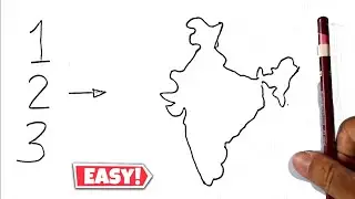 123 number turns into India Map Drawing