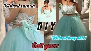 DIY ball gown 😍|| Without cancan 🤔|| #fashion #diy 