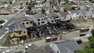 Homes Under Construction Destroyed in Hayward Fire