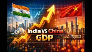 The Great Economic Shift: China vs India GDP Battle (1960-2050)