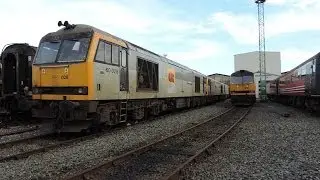 Ex EWS 60028, 60055 & 60082 outside Crewe D.M.D for the first time in 9 Years 19/3/2014