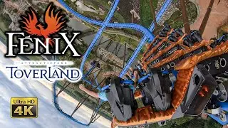 2019 Fenix Roller Coaster On Ride Ultra HD 4K POV Toverland, Netherlands  Nine Rides