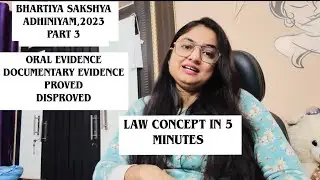 Bhartiya Sakshya Adhiniyam,2023 | oral evidence | documentary evidence | disapproved | proven | d...