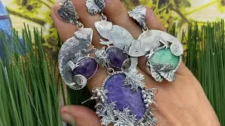Серьги Хамелеоны🌈 кулоны Виноград 🍇серьги Парус⛵️Авторские украшения в серебре