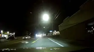 Nighttime drive through Johnston and North Providence, Rhode Island
