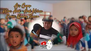 AZIS GAGAP HIBUR ANAK-ANAK KORBAN ERUPSI GUNUNG SEMERU