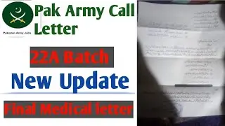 Pak Army Call Letter 2A Batch / Pak Army Octuber Jobs 2A Batch / jonsinfpk