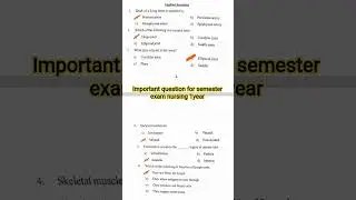 BSc Nursing 1st YearSemester exam preparationLast-minute revisionke liye banaye gaye hain.#Applie
