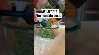 I love making & freezing multiple batches of this #dairyfree pesto every year #recipe #basil #pesto