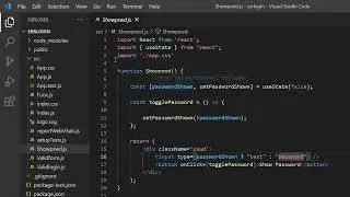 How to make a show or hide password toggle button in Reactjs? show password using button in react