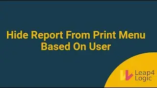 Hide Report From Print Menu