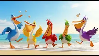 Five Little Pelicans Peck Peck Peck | Nursery Rhymes for Kids & Baby Songs