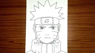 Naruto Uzumaki step by step drawing | Anime character Naruto Uzumaki drawing step by step |
