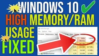How To Fix High Memory/RAM Usage In Windows 10 | Fix in 30 seconds Tutorial
