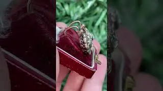 ANTIQUE ORIGINAL OTTOMAN 8K GOLD NATURAL ROSE CUT DIAMOND DECORATED ROSE EARRING