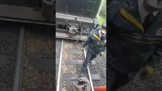 Georgetown Loop Railroad steam locomotive coupling with passenger cars