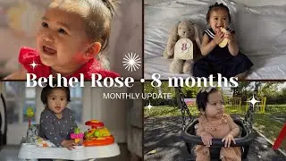 Bethel Rose at 8 months | Standing on my own, My first swing & Using my walker