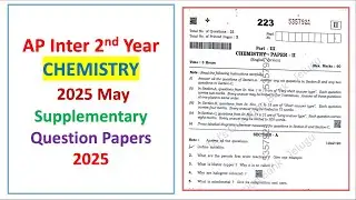 AP Inter 2nd Year Chemistry 2025 May Supplementary Question Paper Supply paper Andhra IPASE paper
