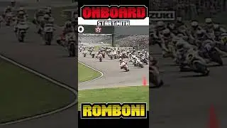 Старт на борту с Дориано Ромбони #2stroke #gp #racing #battle #onboard #crash #romboni #250cc