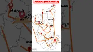 🚆 major train routes in Karnataka 🚆 #train #railway