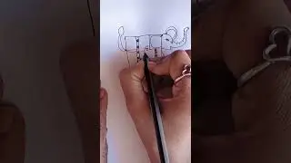 elephant drawing from number 44 | easy  elephant drawing | how to draw elephant | elephant drawing