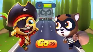 Talking Tom Gold Run - Pirate Ginger vs Raccoon Boss Fight in Street Jam | Funny Race Competition 🔥