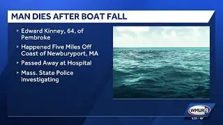 Pembroke man dies after falling off boat off Newburyport, Massachusetts coast, authorities say