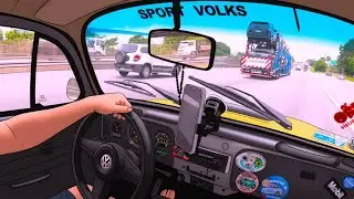 Revving My VW Beetle 1600 with Puma Exhaust on the Highway!