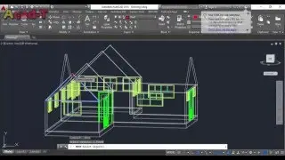 How To Create Complete 3D HOUSE in AutoCAD 2015 3D Modeling Part 3